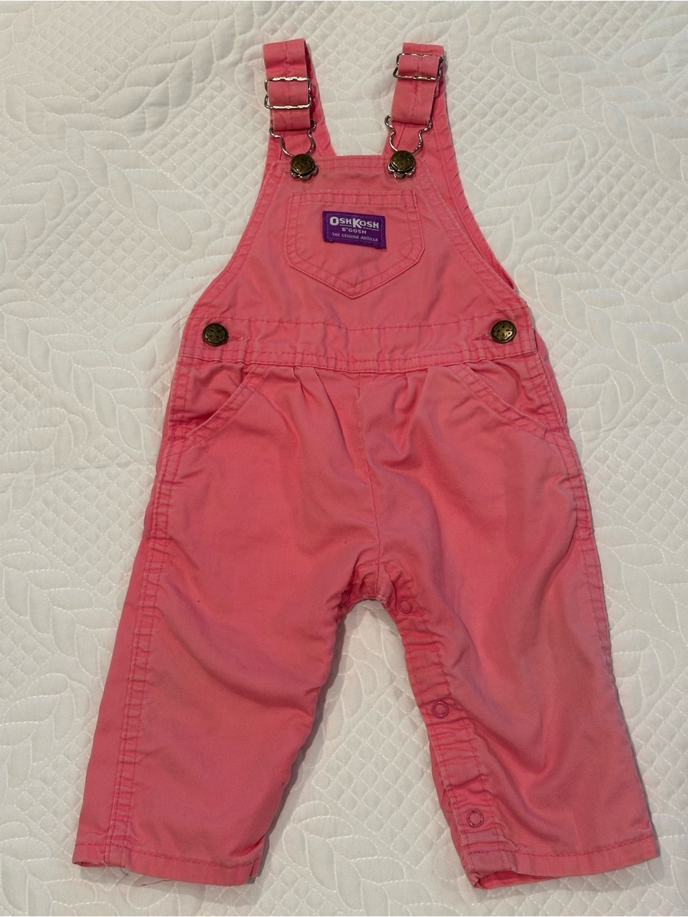 Vintage OshKosh Pink Baby Overalls